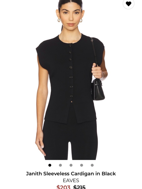 Evaes Tops - Eaves Janith Sleeveless Cardigan Vest in Black
